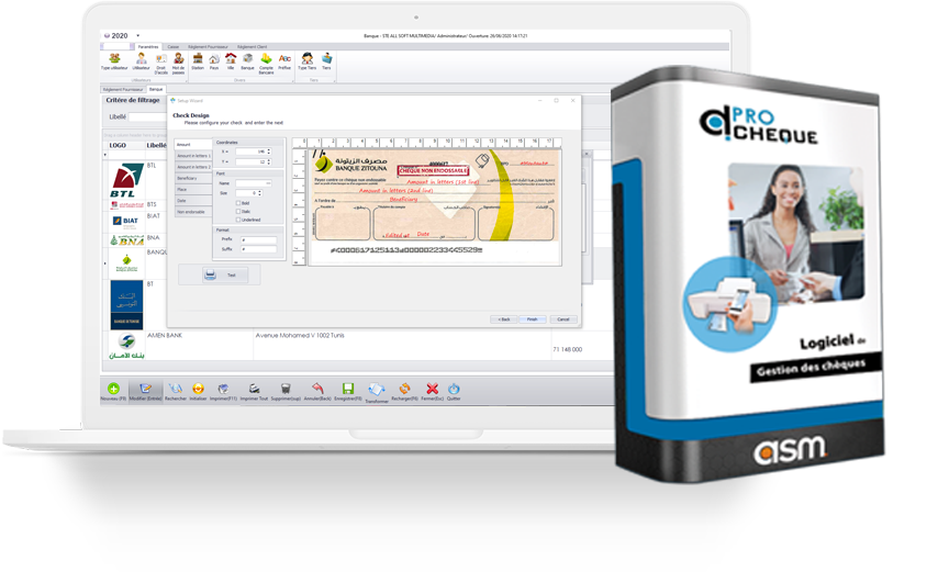logiciel impression chèque